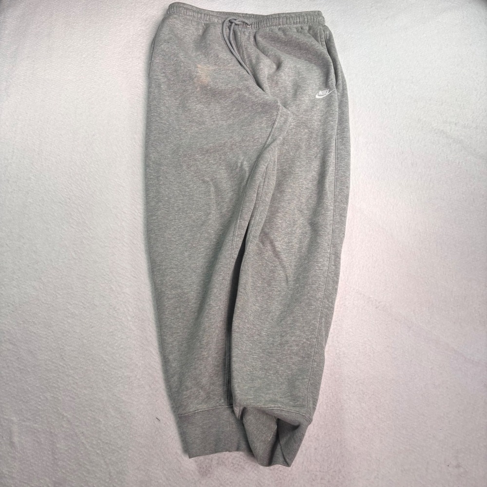 Nike Sportswear Gray Fleece Jogger Sweatpants Athletic Lounge Size M